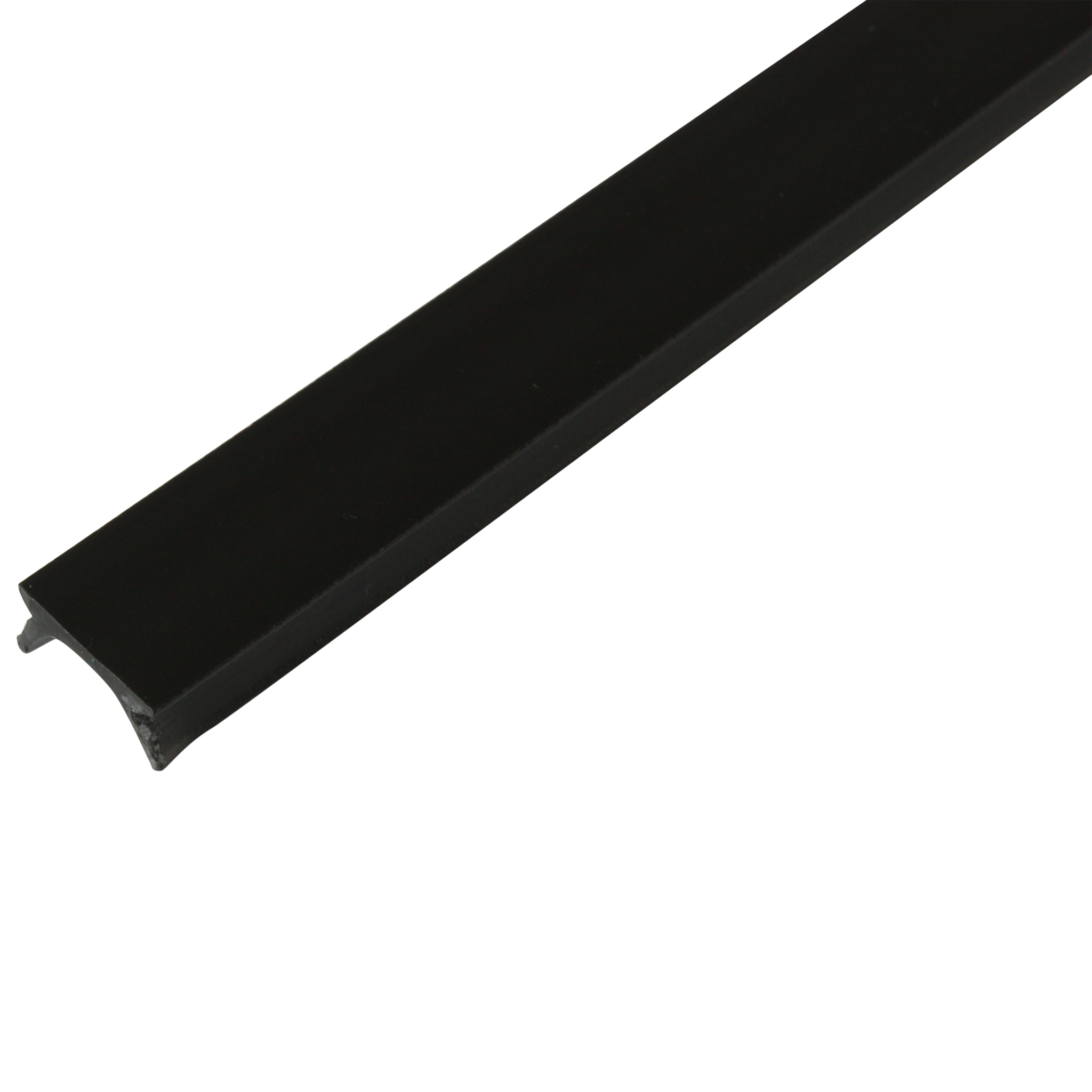 Abdeckprofil, 2000x9.05x5.3, Kunststoff PP, schwarz Abdeckprofil, 2000x9.05x5.3, Kunststoff PP, schwarz