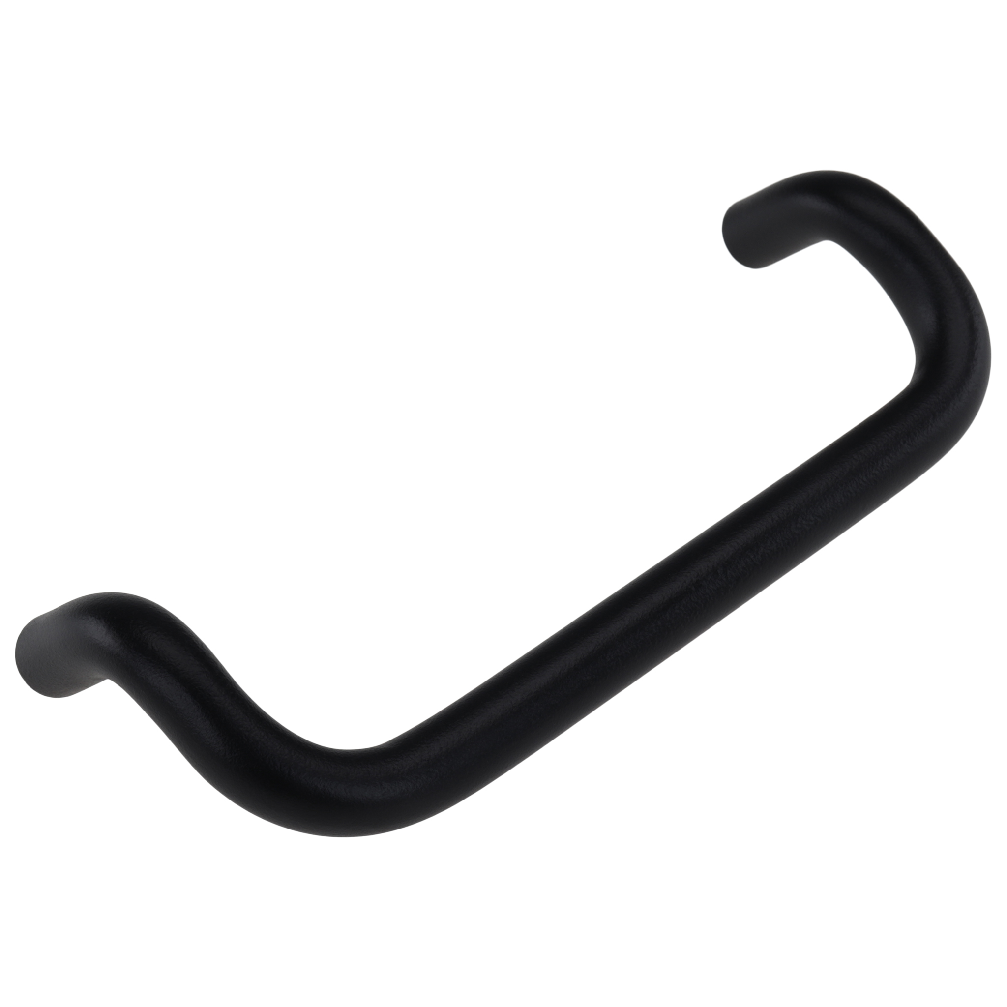 Handle, Handle Bended, 120, Aluminum, powder-coated, black