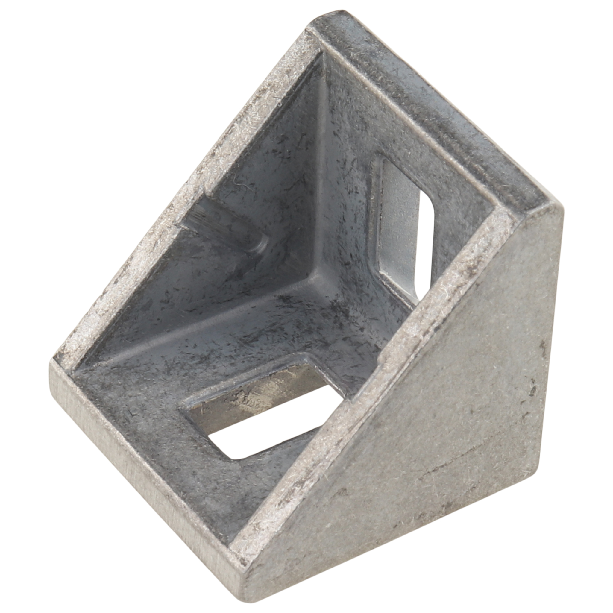 Winkel, 18x18x18, Aluminiumdruckguß, blank, alufarbig