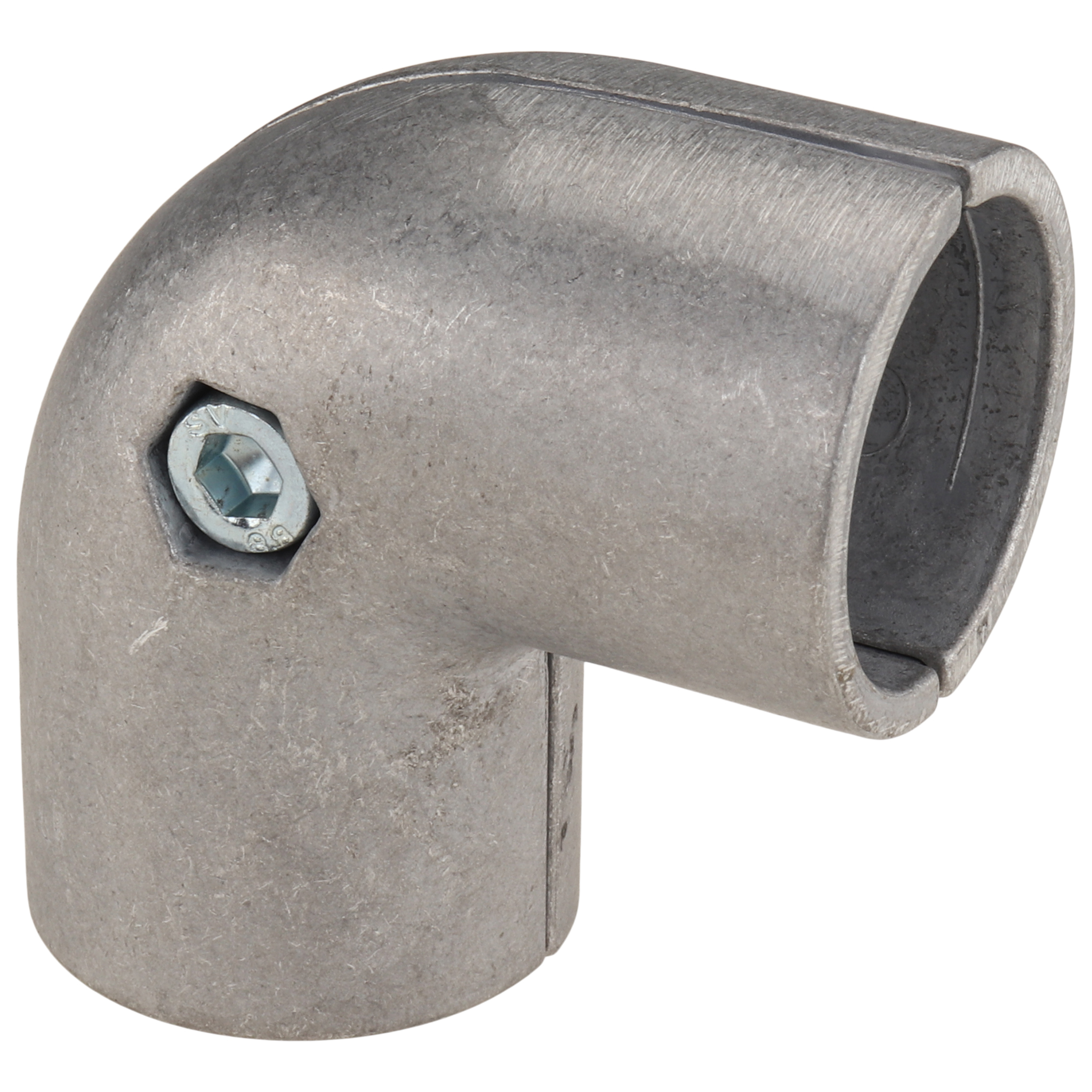 Connector, Corner Connector 2D28, 60x60x34, Aluminum die-cast, blanc, aluminum colored