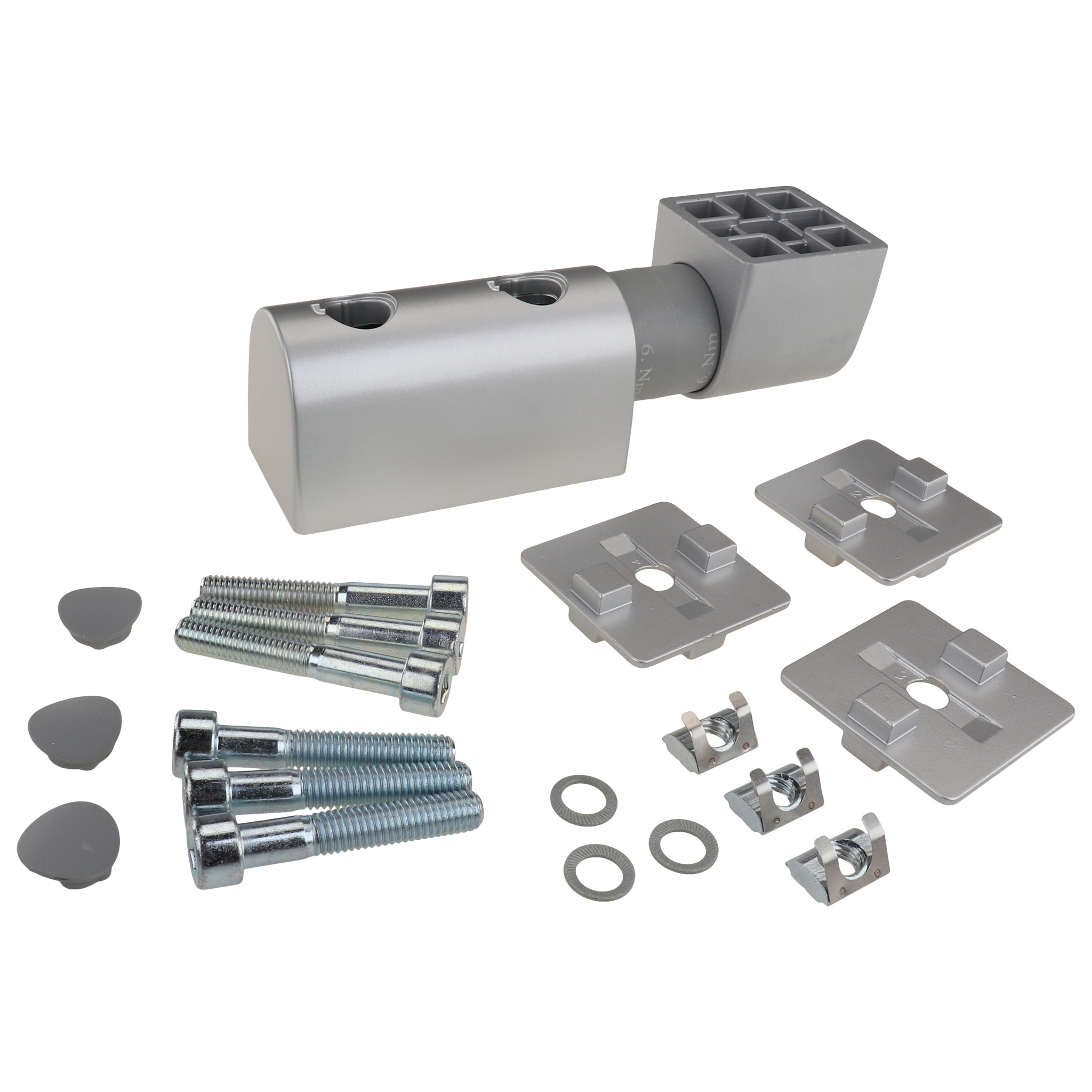 Friktionsgelenk, 45x45x160, Aluminiumdruckguß, lackiert, alufarbig Friktionsgelenk, 45x45x160, Aluminiumdruckguß, lackiert, alufarbig