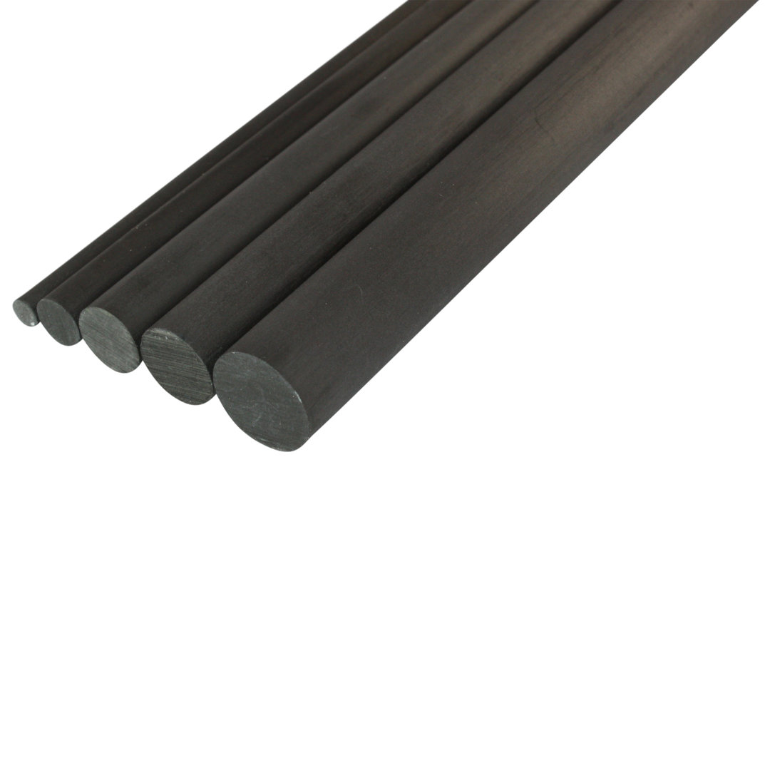 Stab, D13±0.05x1m, CFK - Carbon, geschliffen