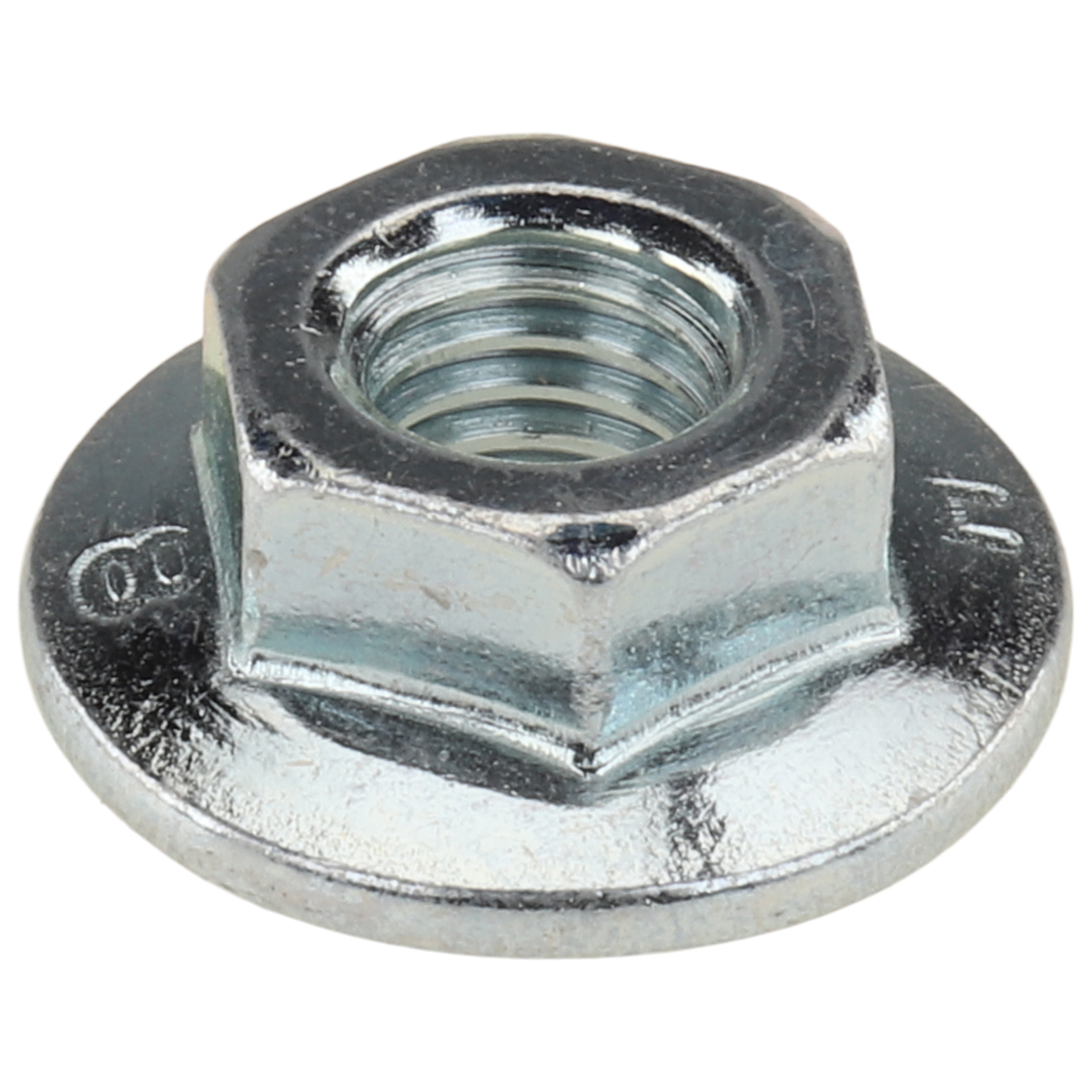Flanschmutter M8, D21,6x7,9, Stahl, verzinkt Flanschmutter M8, D21,6x7,9, Stahl, verzinkt