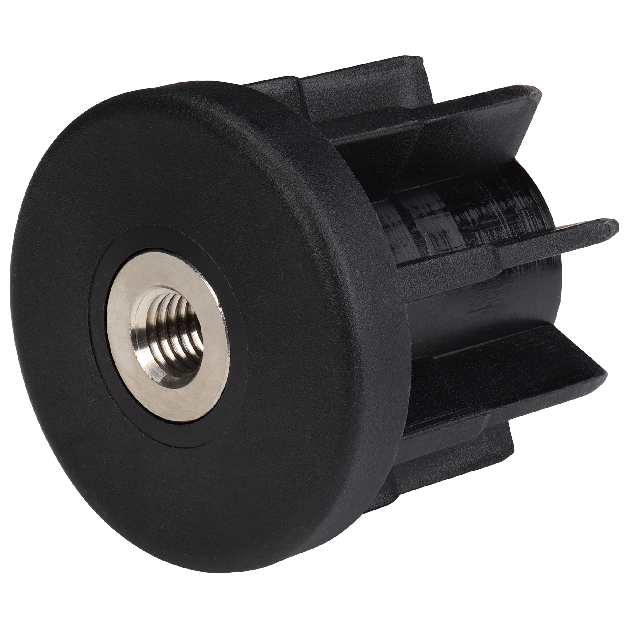 Plug, Threaded Bush M12, D60.3x4.0, Plastic PA reinforced, black