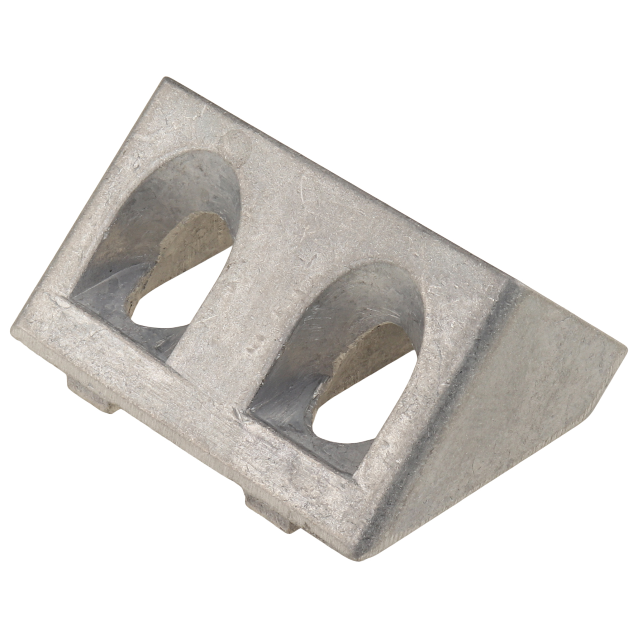Connector, Angle Connector 45°, 40x20x20, Aluminum die-cast, blanc, aluminum colored