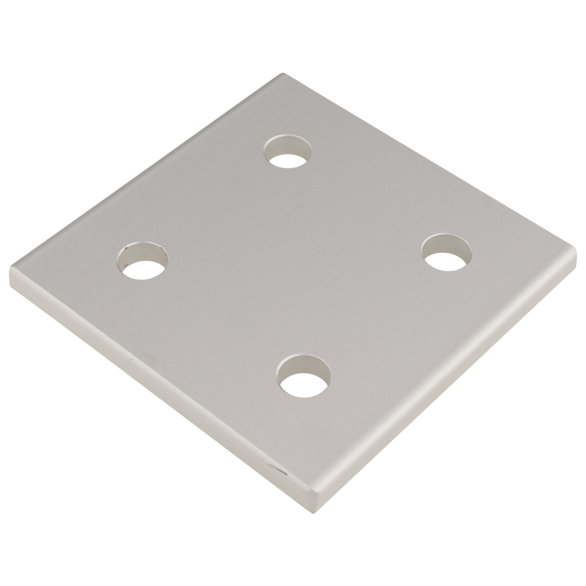 Plate, Connector Plate, 76x76x6, Aluminum, anodized, aluminum colored