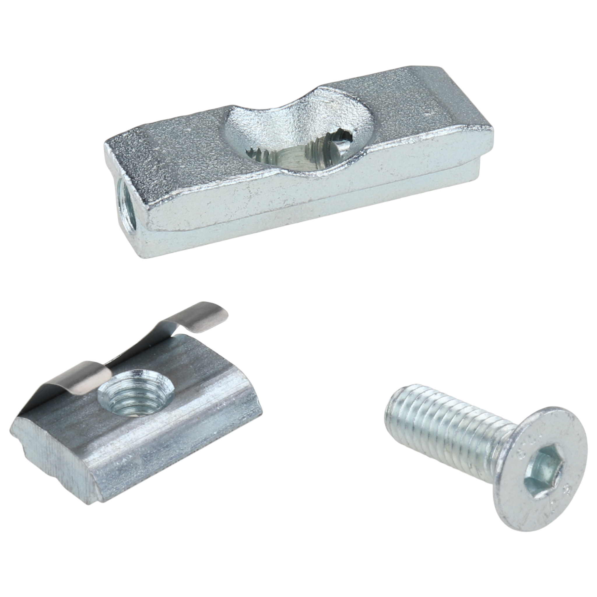 Connector, Direct Connector, 38x14x9, Steel, zink plated