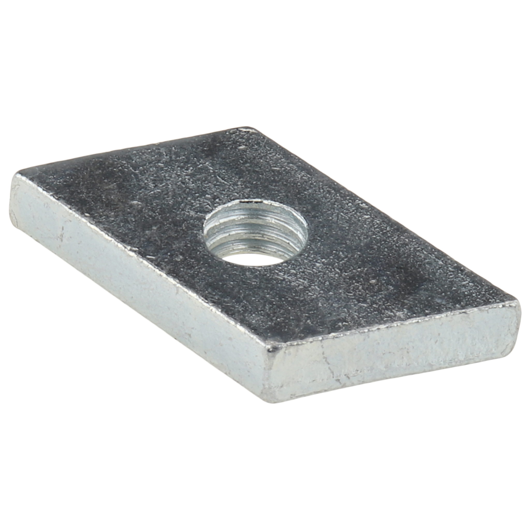 Rhombus-Gewindeplatte M6, 20x13x4, Stahl, verzinkt Rhombus-Gewindeplatte M6, 20x13x4, Stahl, verzinkt
