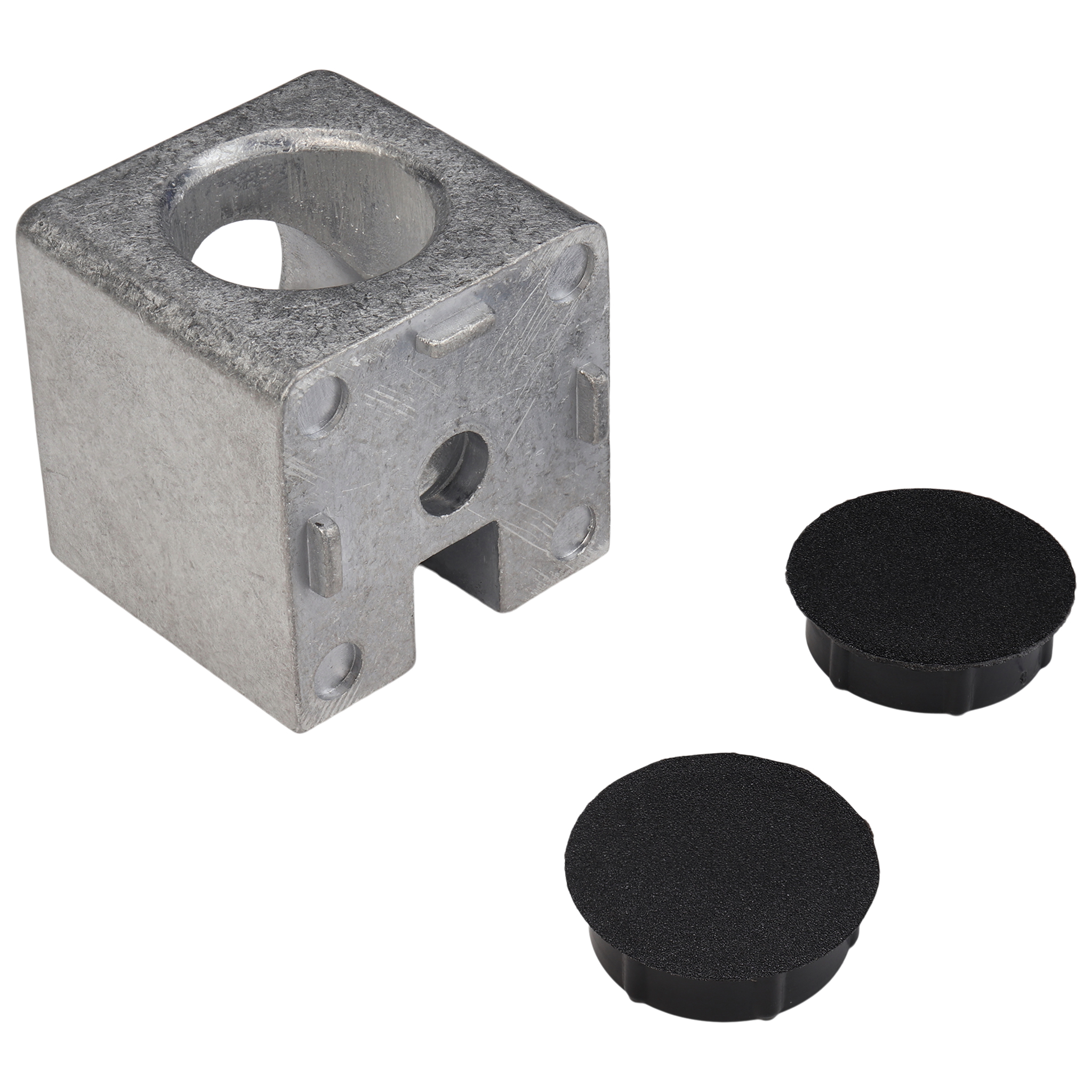 Connector, Cube Connector, 40x40x40, Aluminum die-cast, blanc, aluminum colored